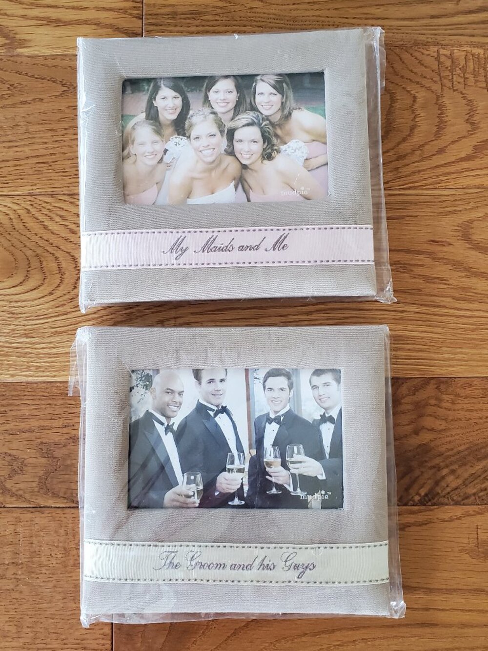 "My Maids & Me" + "The Groom & his Guys" 4x6 Wedding Picture Frames $14